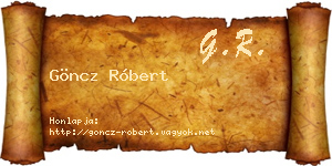 Göncz Róbert névjegykártya